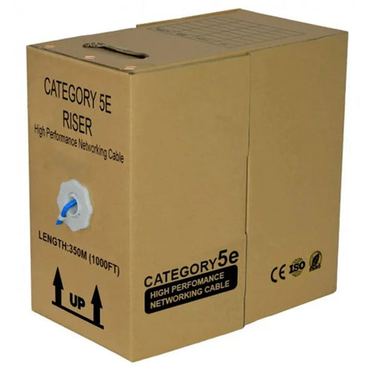 1000FT 24AWG CAT5E RISER RATED (CMR), BULK ETHERNET BARE COPPER CABLES