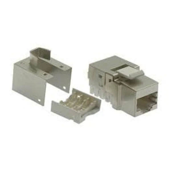 Cat6 Punchdown Keystone Jack Shielded 90° Black | Pack of 10pcs