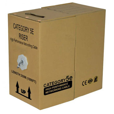 Cat5e Riser Twisted Pair Solid Bare Copper Cable Unshielded | 1000 Ft
