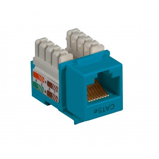Cat5e Punch-Down Keystone Jacks Pack of 50 in Colors