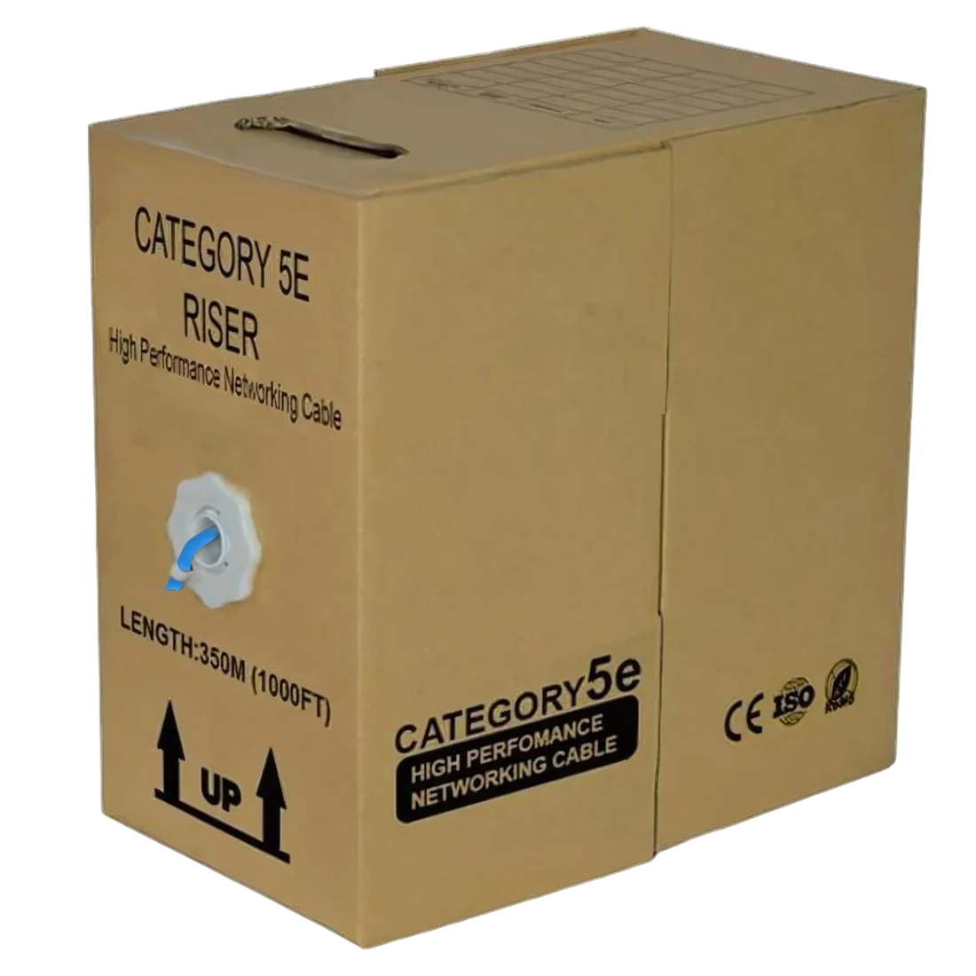 Cat5e Riser Twisted Pair Solid Bare Copper Cable Unshielded | 1000 Ft