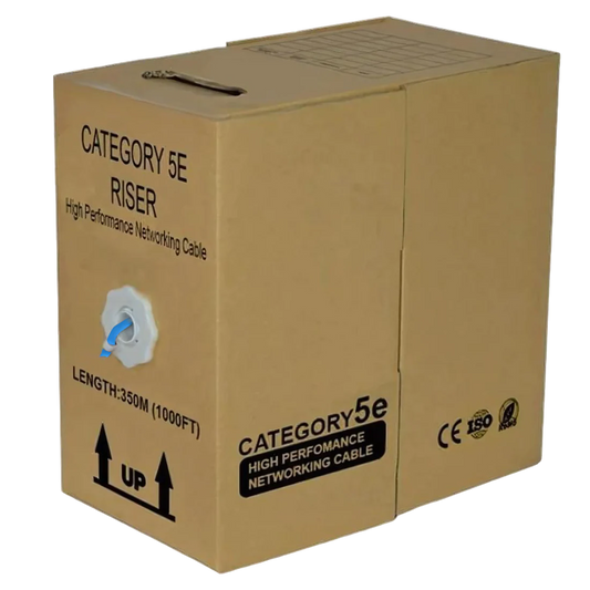 Cat5e Riser Twisted Pair Solid Bare Copper Cable Unshielded | 1000 Ft