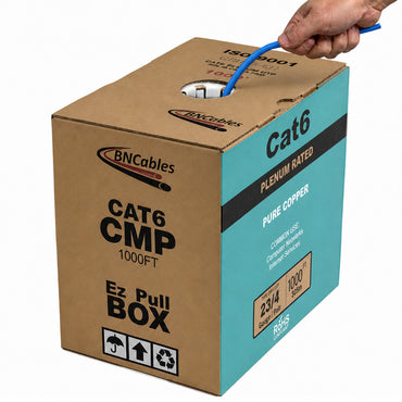 Cat6 Plenum Cables 1000ft CMP Rated in a Different Colors
