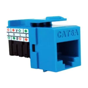 Cat6a RJ45 Punch Down Keystone Jack Unshielded Pack of 50