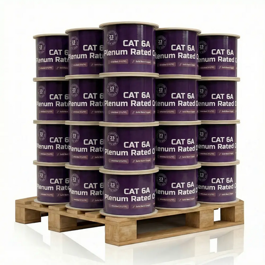 ETL Listed Cat6a F/UTP CMP 100% Solid Bare Copper Ethernet Cable