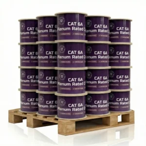 ETL LISTED CAT6A F/UTP CMP 100% SOLID BARE COPPER ETHERNET CABLE | Pallet of 36 Boxes