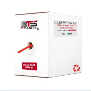 16/2 Fire Alarm Riser FPLR Solid Bare Copper Cable – 1000ft – Red